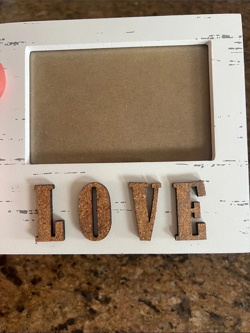 LOVE Photo Frame - White with Brown Letters